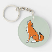 Gefährdetes Tier - Rote WOLF - wild lebende Tiere Schlüsselanhänger (Vorderseite)