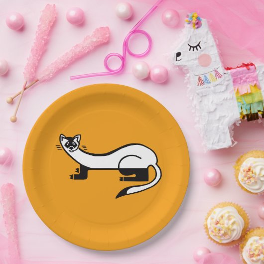 Gefährdetes Tier - Schwarzfüßer-FEIERT - Party Pappteller (Party)