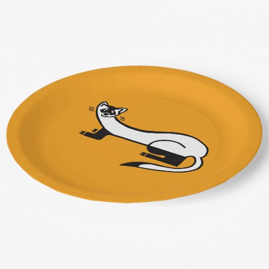 Gefährdetes Tier - Schwarzfüßer-FEIERT - Party Pappteller (Schrägansicht)