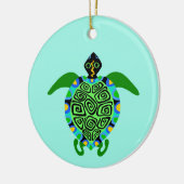 gefährdetes Tier - See TURTLE - Wildtiere - Aqua Keramik Ornament (Links)