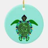 gefährdetes Tier - See TURTLE - Wildtiere - Aqua Keramik Ornament (Hinten)
