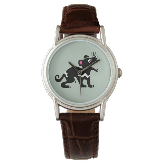 gefährdetes Tier - Tasmanisches DEVIL - Australien Armbanduhr (Vorderseite)