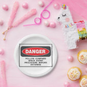 Gefährdung durch Platzbegrenzung Pappteller (Party)