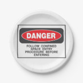 Gefährdung durch Platzbegrenzung Pappteller (Vorderseite)