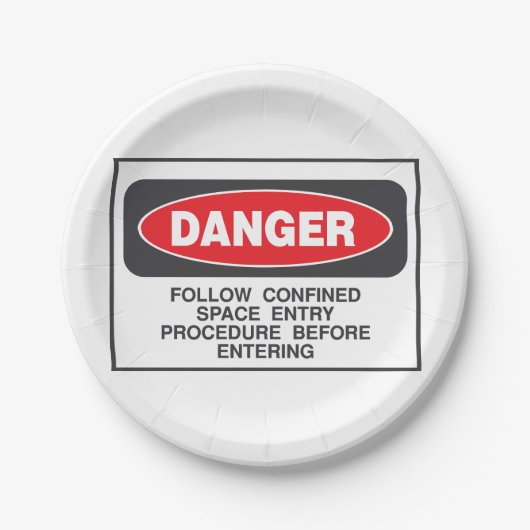 Gefährdung durch Platzbegrenzung Pappteller (Vorderseite)