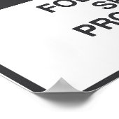 Gefährdung durch Platzbegrenzung Poster (Ecke)