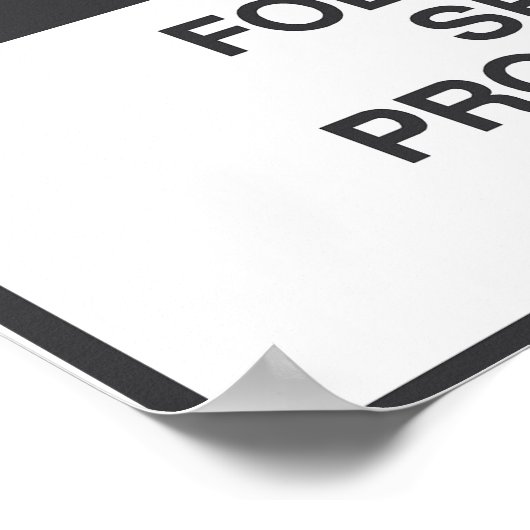 Gefährdung durch Platzbegrenzung Poster (Ecke)