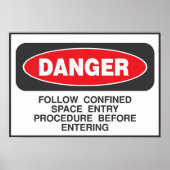 Gefährdung durch Platzbegrenzung Poster (Vorne)