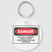 Gefährdung durch Platzbegrenzung Schlüsselanhänger (Rückseite)