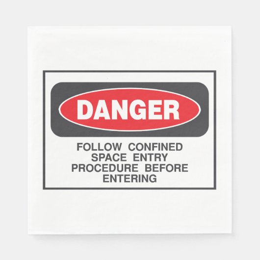 Gefährdung durch Platzbegrenzung Serviette (Vorderseite)