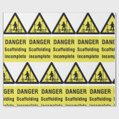 Gefahren beim Gerüst unvollständiger Standortwarnu Geschenkpapier (Flach)