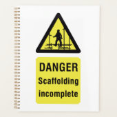 Gefahren beim Gerüst unvollständiger Standortwarnu Planer (Vorderseite)