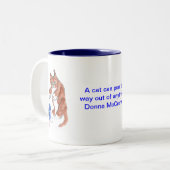 Gefahren des Strickens - Garn-Angriff u. Zweifarbige Tasse (Vorderseite Links)