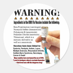 Gefahren H1N1 Runder Aufkleber