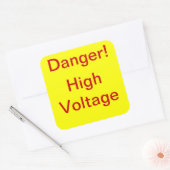 Gefahren Hochspannungsaufkleber Quadratischer Aufkleber (Umschlag)