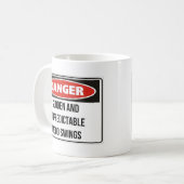 Gefahren- plötzliche und unvorhersehbare kaffeetasse (Vorderseite Links)