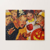 Gefahren von Apple Bobbing - Sonnenliches Hallowee Puzzle (Horizontal)