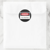 Gefahrenaufkleber - Anpassen! Runder Aufkleber (Tasche)