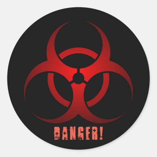 Gefahrenaufkleber glänzen 1½ Zoll (Blatt 20) Runder Aufkleber (Vorderseite)