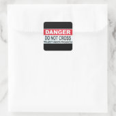Gefahrenaufkleber Quadratischer Aufkleber (Tasche)