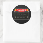 Gefahrenaufkleber Runder Aufkleber (Tasche)