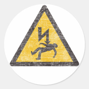 Gefahrenaufkleber Runder Aufkleber