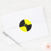 Gefahrenaufkleber schwarz und gelb runder aufkleber (Umschlag)
