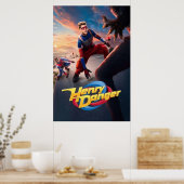 Gefahrenausdruck Poster (Küche)