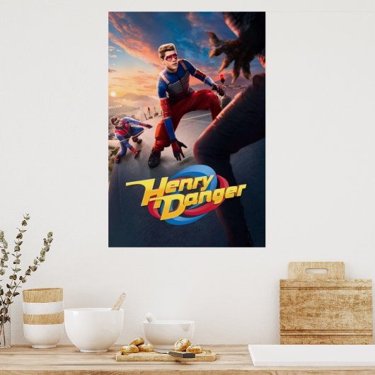 Gefahrenausdruck Poster (Küche)