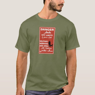 Gefahrenaußerhalb der Grenzen Zeichen, Afghanista T-Shirt