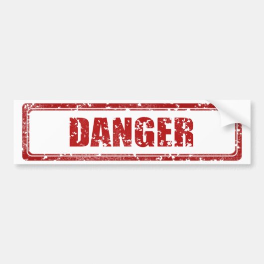 GefahrenBriefmarke Autoaufkleber (Vorne)