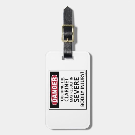 GefahrenClarinet Gepäckanhänger (Vorderseite vertikal)