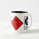 Gefahrendrache - lustige zweifarbige tasse (VorderseiteRechts)