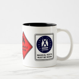 Gefahrendrache - lustige zweifarbige tasse