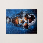 Gefahrenfeuer-Schädel-Bild Puzzle (Horizontal)