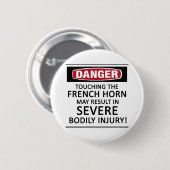 Gefahrenfranzösisches Horn Button (Vorne & Hinten)