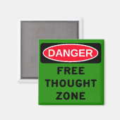 Gefahrenfreie Gedankenzone Magnet (Vorderseite/Rückseite)