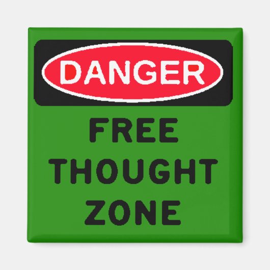Gefahrenfreie Gedankenzone Magnet (Vorne)
