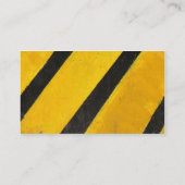 Gefahrengelbe schwarze Visitenkarteschablone Visitenkarte (Rückseite)