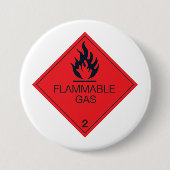 Gefahrenhinweis für das Gefahrenschild "Flammbare  Button (Vorderseite)