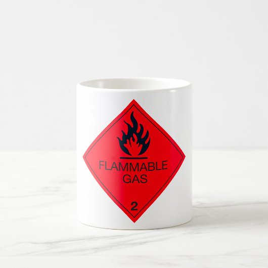Gefahrenhinweis für das Gefahrenschild "Flammbare Kaffeetasse