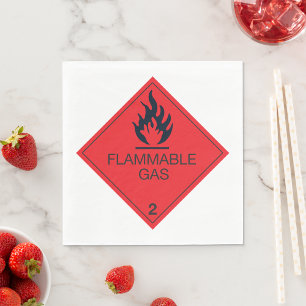 Gefahrenhinweis für das Gefahrenschild "Flammbare Serviette