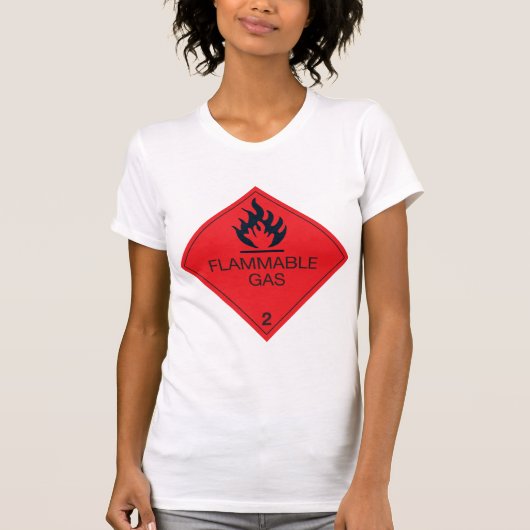 Gefahrenhinweis für das Gefahrenschild "Flammbare  T-Shirt (Vorderseite)
