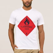 Gefahrenhinweis für das Gefahrenschild "Flammbare  T-Shirt (Vorderseite)