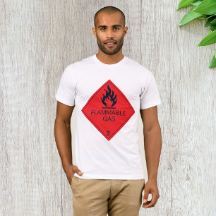 Gefahrenhinweis für das Gefahrenschild "Flammbare  T-Shirt