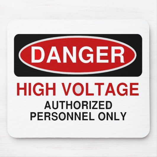 Gefahrenhochspannung Mousepad (Vorne)
