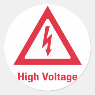 Gefahrenhochspannungs-Symbol Runder Aufkleber