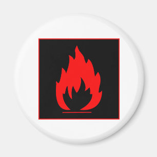 Gefahrenin hohem grade brennbarer magnet