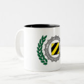 Gefahrenlaboruniversität von Cryptozoology Zweifarbige Tasse (Vorderseite Links)