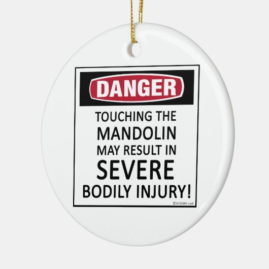 Gefahrenmandoline Keramikornament (Links)